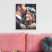 Nieuwe Mr & Mrs Passen getrouwd Foto Chic Wedding  Canvas Afdruk (Insitu (Woonkamer))