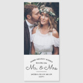 Nieuwe Mr & Mrs Passen getrouwd Magnetische Foto V (Voorkant)