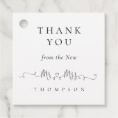 Nieuwe Mr. Rings Heart Script Wedding Dank u Bedankjes Labels (Voorkant)