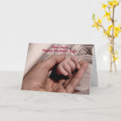 Nieuwe Mum & Baby Happy Moederdag Kaart (Gele Bloem)