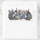 NIEUWE MUZIEKTAAL / DIERLIJKE BOERDERIJ ORCHESTRA RECHTHOEKIGE STICKER (Tas)