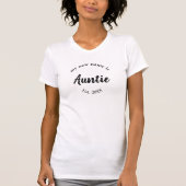 Nieuwe naam tante script typografie t-shirt (Voorkant)