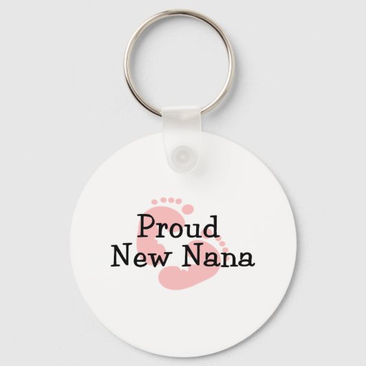 Nieuwe Nana Baby Girl-voetafdrukken Sleutelhanger (Voorkant)