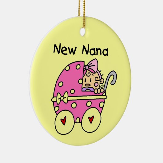 Nieuwe Nana Baby in Carriage Gifts Keramisch Ornament (Rechts)