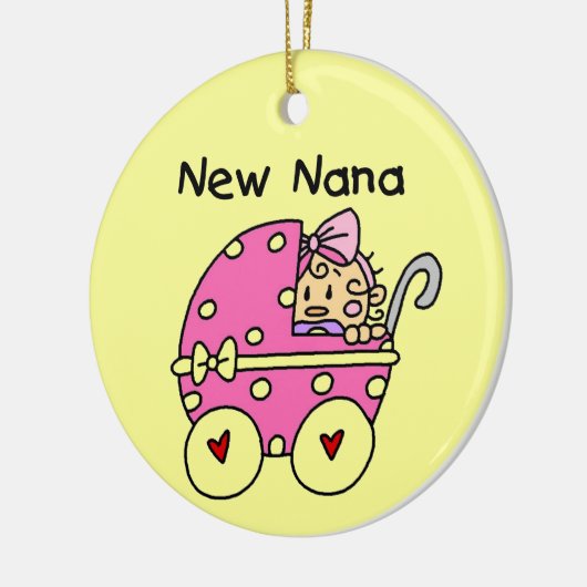 Nieuwe Nana Baby in Carriage Gifts Keramisch Ornament (Links)