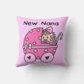 Nieuwe Nana Baby in Carriage Gifts Kussen (Achterkant)