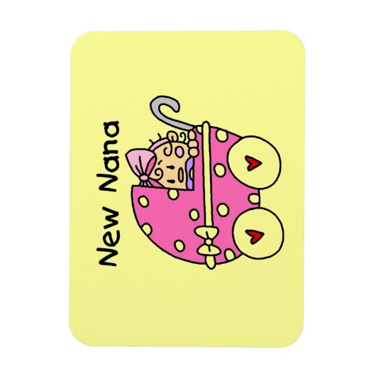 Nieuwe Nana Baby in Carriage Gifts Magneet (Verticaal)