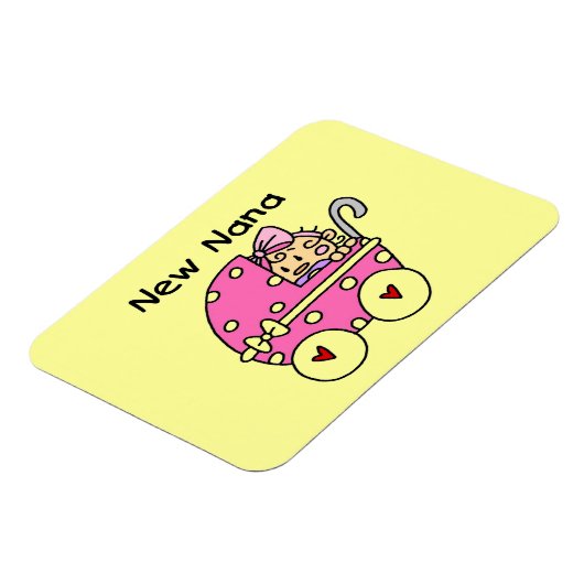 Nieuwe Nana Baby in Carriage Gifts Magneet (Linkerzijde)