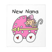 Nieuwe Nana Baby in Carriage Gifts Notitieblok (Voorkant)