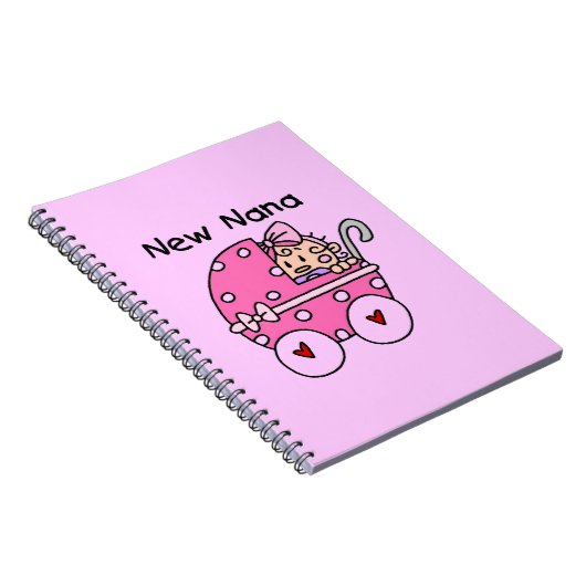 Nieuwe Nana Baby in Carriage Gifts Notitieboek (Rechterzijde)