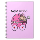 Nieuwe Nana Baby in Carriage Gifts Notitieboek (Voorkant)