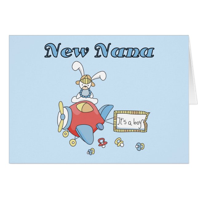 Nieuwe Nana of Boy-Airplane Tshirts en geschenken (Voorkant Horizontaal)