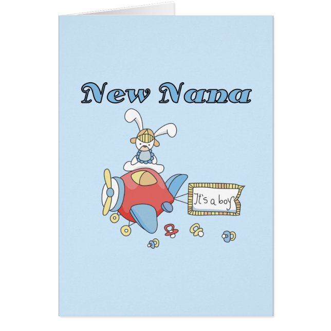 Nieuwe Nana of Boy-Airplane Tshirts en geschenken (Voorkant)