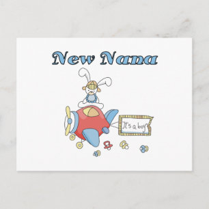Nieuwe Nana of Boy-Airplane Tshirts en geschenken Briefkaart