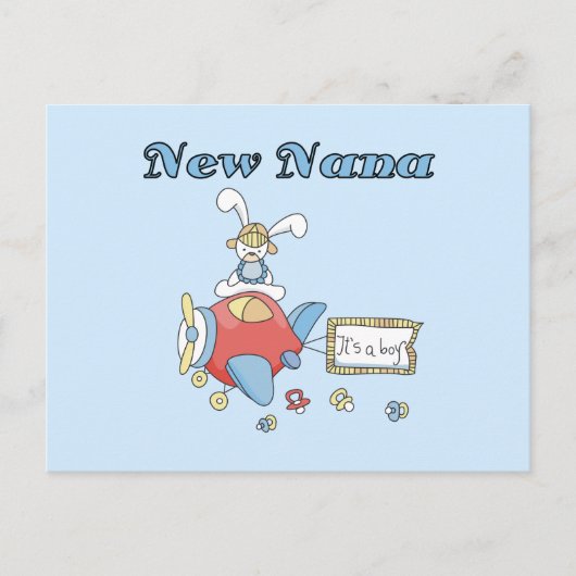 Nieuwe Nana of Boy-Airplane Tshirts en geschenken Briefkaart (Voorkant)