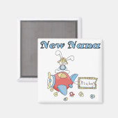 Nieuwe Nana of Boy-Airplane Tshirts en geschenken Magneet (Voorkant / Achterkant)