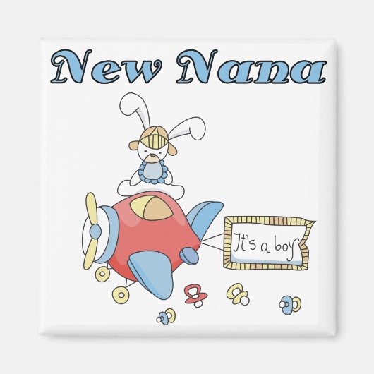 Nieuwe Nana of Boy-Airplane Tshirts en geschenken Magneet (Voorkant)