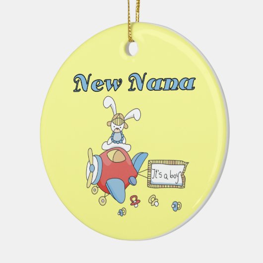 Nieuwe Nana of Boy Vliegtuig Gifts Keramisch Ornament (Links)
