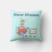 Nieuwe Nana of Boy Vliegtuig Gifts Kussen (Achterkant)