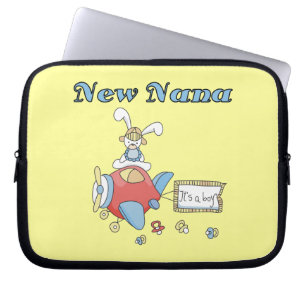 Nieuwe Nana of Boy Vliegtuig Gifts Laptop Sleeve