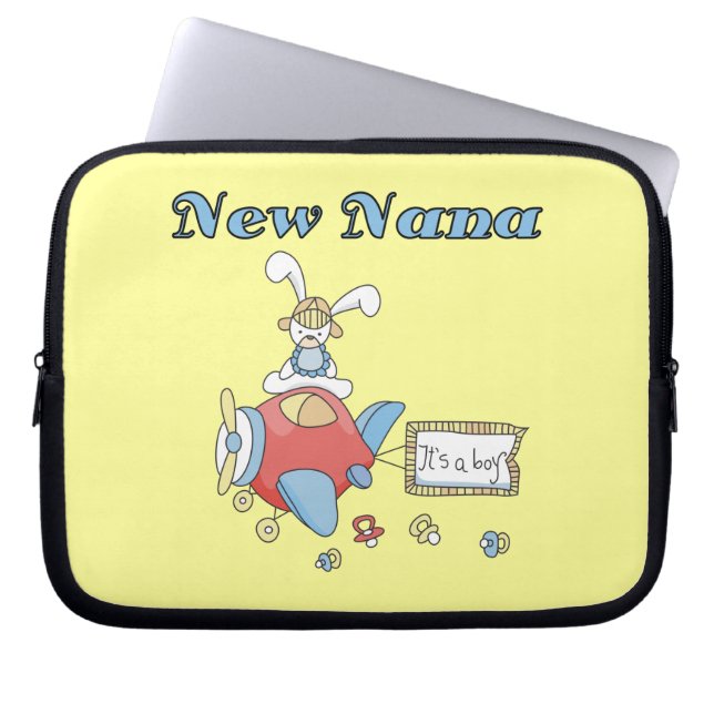 Nieuwe Nana of Boy Vliegtuig Gifts Laptop Sleeve (Voorkant)