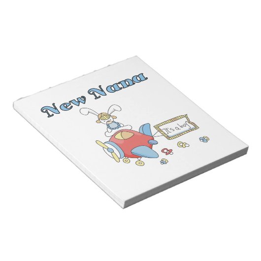 Nieuwe Nana of Boy Vliegtuig Gifts Notitieblok (Schuin)