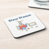 Nieuwe Nana of Boy Vliegtuig Gifts Onderzetter (Linkerzijde)