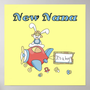 Nieuwe Nana of Boy Vliegtuig Gifts Poster