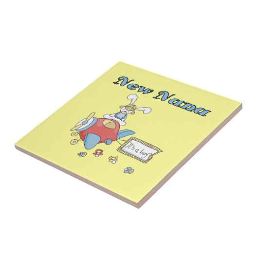 Nieuwe Nana of Boy Vliegtuig Gifts Tegeltje (Zijkant)