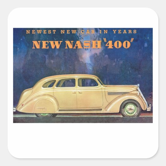 Nieuwe Nash "400" Vierkante Sticker (Voorkant)
