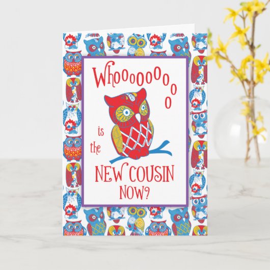 Nieuwe neef Gefeliciteerd, sukkelaar Kaart (Gele Bloem)