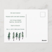 NIEUWE NEK VAN BOSSEN Aangepaste FOTO Waterverf Bo Briefkaart (Achterkant)