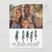 NIEUWE NEK VAN BOSSEN Aangepaste FOTO Waterverf Bo Briefkaart (Voorkant)