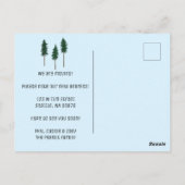 NIEUWE NEK VAN BOSSEN Bomen Bos CUSTOM FOTO Verpla Briefkaart (Achterkant)