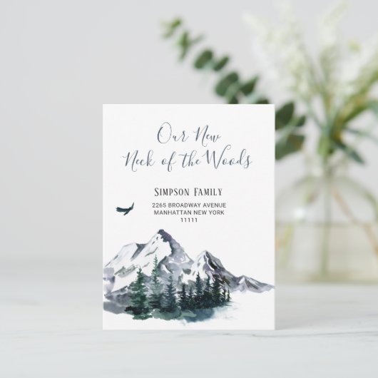 Nieuwe nek van de Bossen Aankondigingskaart (Staand voorkant)