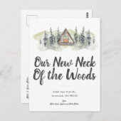 Nieuwe nek van de Bossen | Bewegende aankondiging Briefkaart (Voorkant / Achterkant)