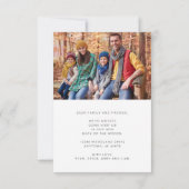 Nieuwe nek van de Bossen Familie Foto Moving Aankondiging (Achterkant)