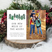 Nieuwe nek van de Bossen Foto Bewegende Aankondigi Briefkaart