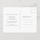 Nieuwe nek van de Bossen Foto Bewegende Aankondigi Briefkaart (Achterkant)