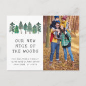 Nieuwe nek van de Bossen Foto Bewegende Aankondigi Briefkaart (Voorkant)