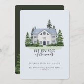 Nieuwe nek van de Bossen houden het huis Bewegend Aankondiging (Voorkant / Achterkant)