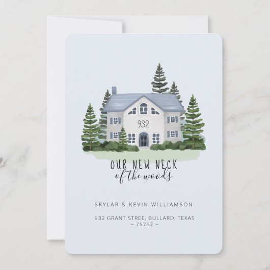 Nieuwe nek van de Bossen houden het huis Bewegend Aankondiging (Voorkant)