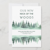 Nieuwe nek van de Bossen reflecteerde het Pijnbos Aankondiging (Voorkant)