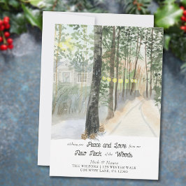 Nieuwe nek van de Bossen Rustic Winter Holiday Mov Aankondiging