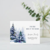 Nieuwe nek van de Bossen Verplaatsende Aankondigin Briefkaart (Staand voorkant)