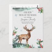 Nieuwe nek van de Bossen Verplaatsende Aankondigin Briefkaart (Voorkant / Achterkant)
