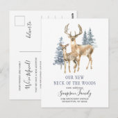 Nieuwe nek van de Bossen Verplaatsende Aankondigin Briefkaart (Voorkant / Achterkant)