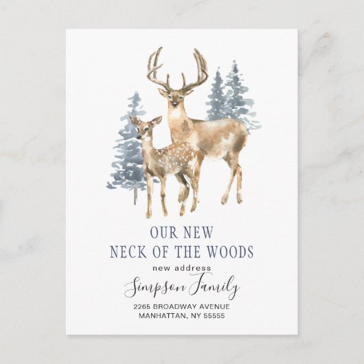 Nieuwe nek van de Bossen Verplaatsende Aankondigin Briefkaart (Voorkant)