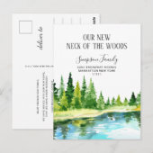 Nieuwe nek van de Bossen Verplaatsende Aankondigin Briefkaart (Voorkant / Achterkant)