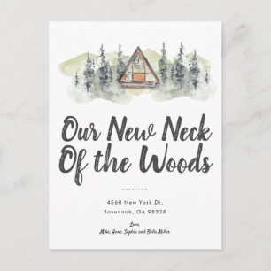 Nieuwe nek van de Bossen   Verplaatsingsaankondigi Briefkaart